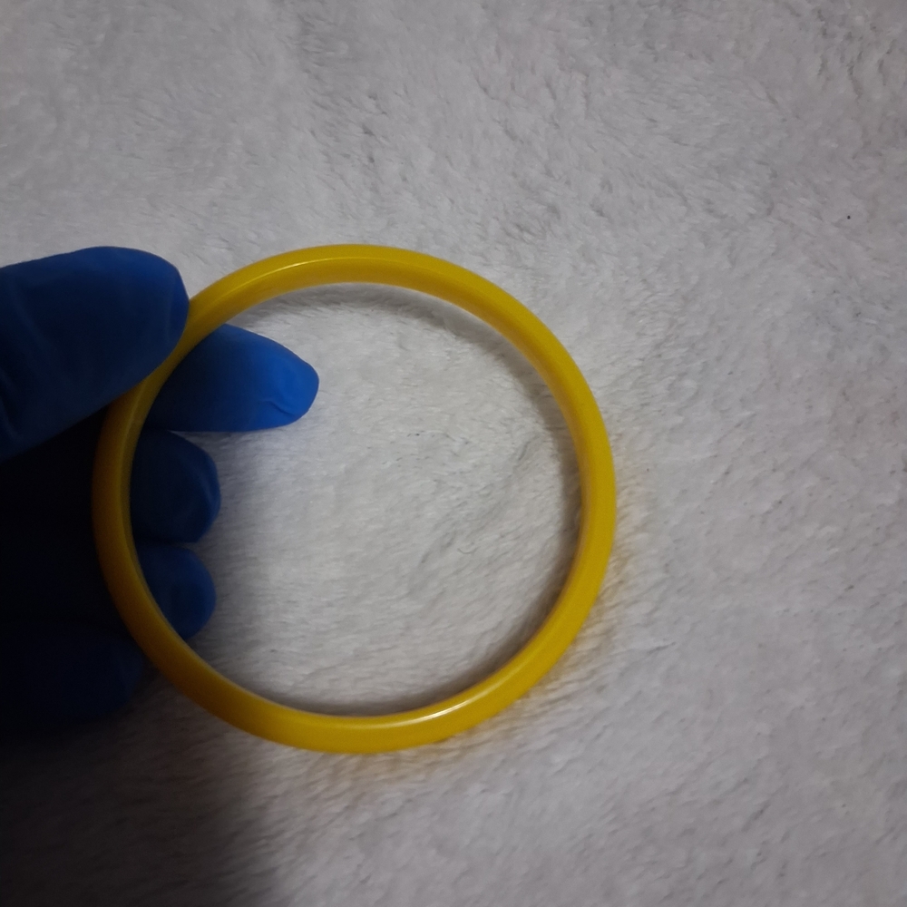 Vintage Yellow Plastic Skinny Bangle Bracelet
